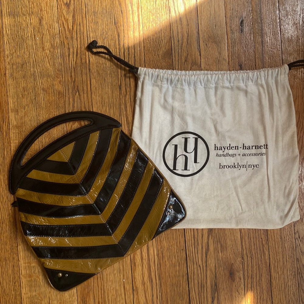 Hayden Harnett Diagonal Stripe Clutch